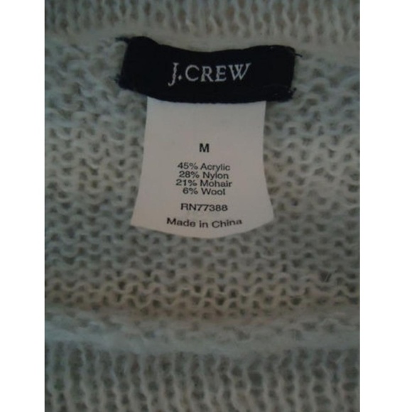 J. Crew Sweater M Sheer Pullover AcrylicMohairWool - Picture 5 of 7